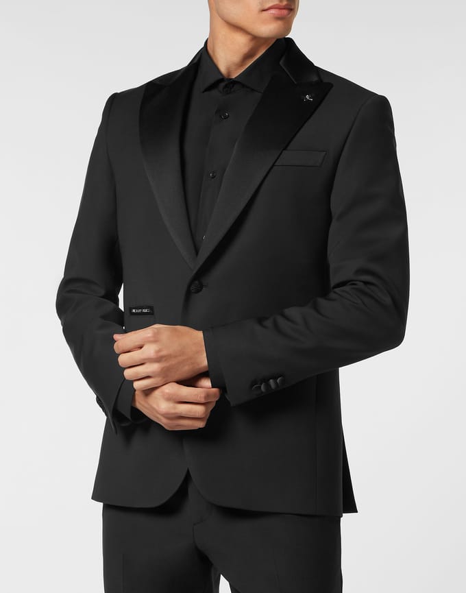 Blazer Met Één Knoop Slim Fit Gothic Plein