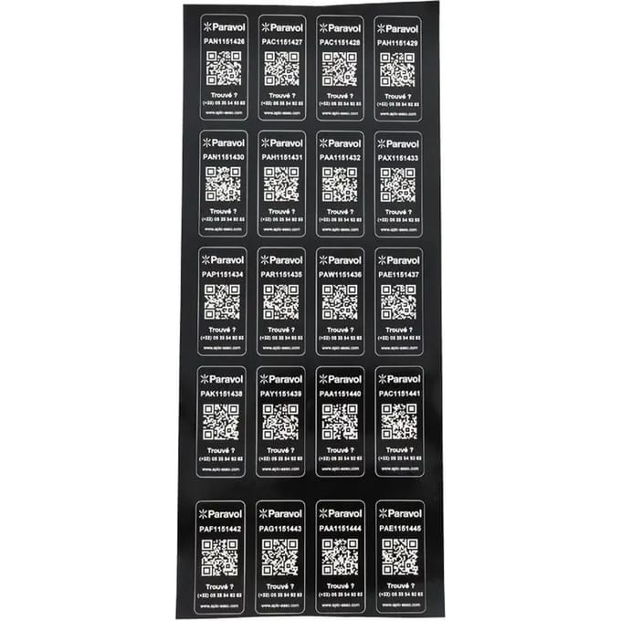 Identificatielabels Paravol (x20)