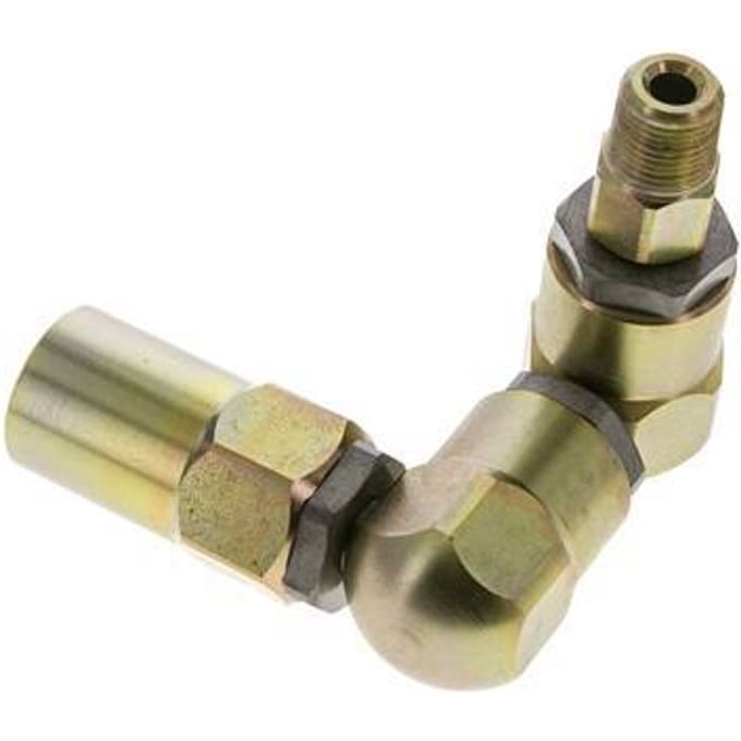 Wartelkoppeling 3/8'' NPT Buitendraad X Rp1/2'' Binnendraad Z-Vormig Staal PTFE 350bar