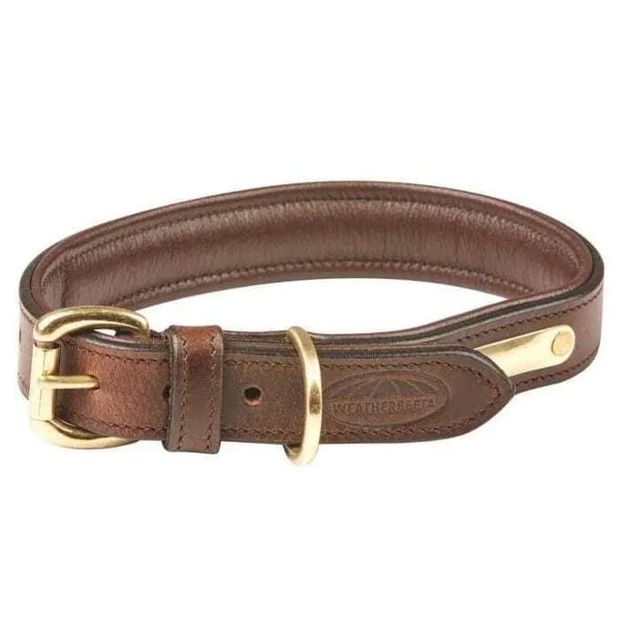 Gevoerde leren halsband Weatherbeeta