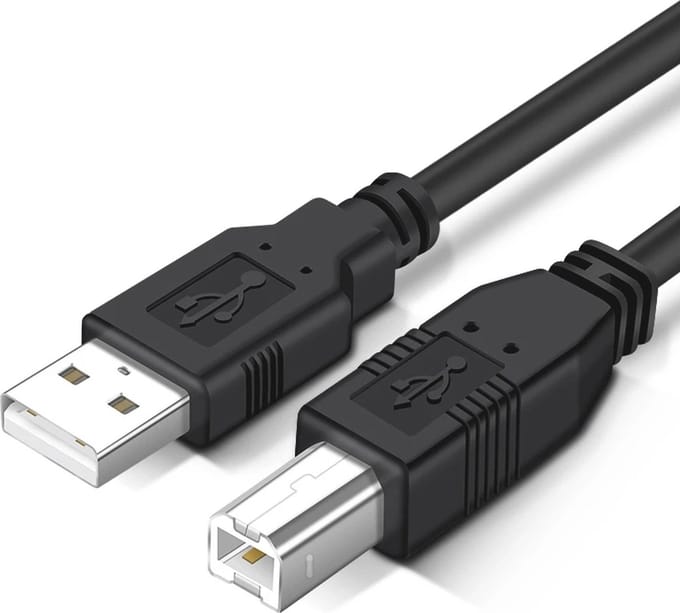 USB naar USB-B - Printer kabel adapter - 3 meter lang - zwart
