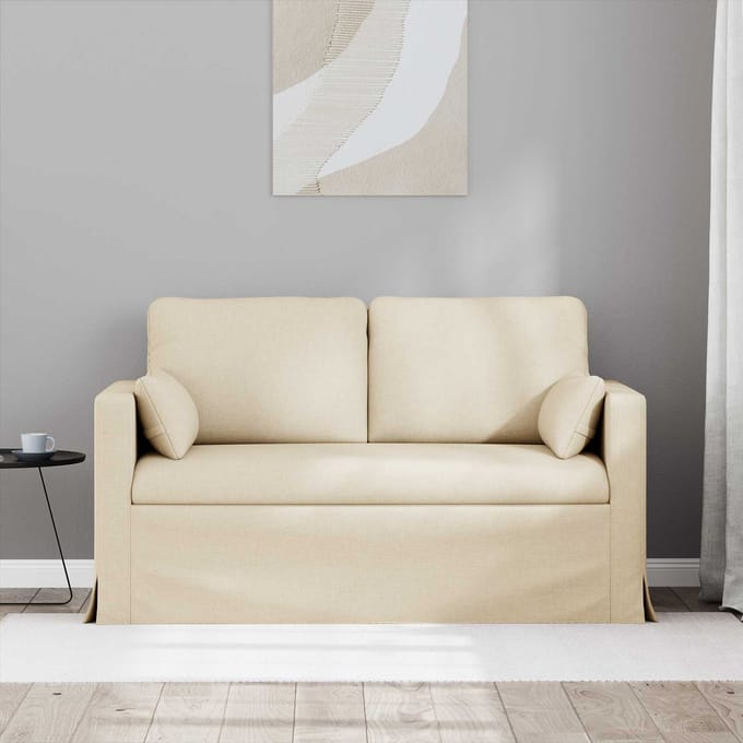 vidaXL - Bank - Crème - 139 - x - 78 - x - 80 - cm - Stof