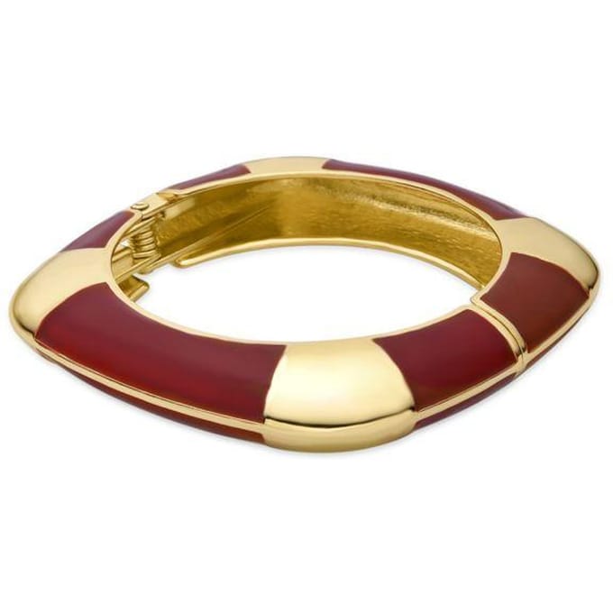 Luxenter Armband met 18-karaats geelgouden afwerking en rode lak - Souda