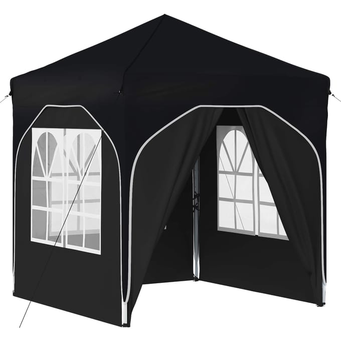vidaXL - Pop-up - Feesttent - 192 - x - 192 - x - 245 - cm - Antraciet