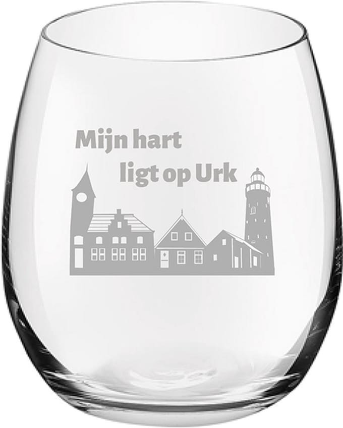 Gegraveerde Drinkglas 39cl Urk