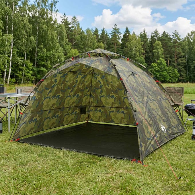 vidaXL - Vistuig - Snelle - Ontgrendeling - 4-persoons - Lichte - camouflage