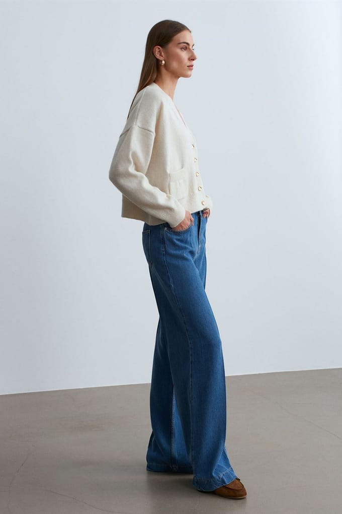 Hooggetailleerde Wijde Tencel Jeans