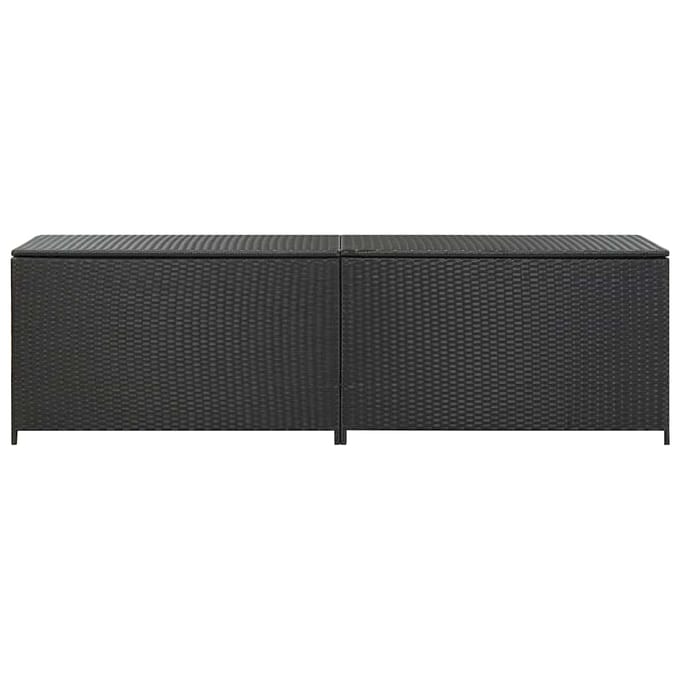 vidaXL - Tuinbox - 200x50x60 - cm - poly - rattan - zwart