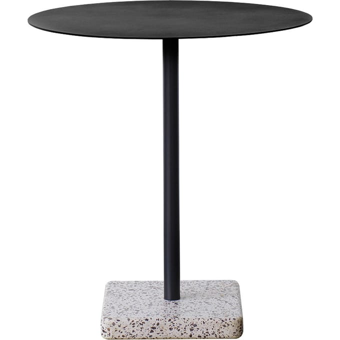 HAY Terrazzo-tuintafel - donkergrijs - Terrazzo grijs - rond Ø 70 cm