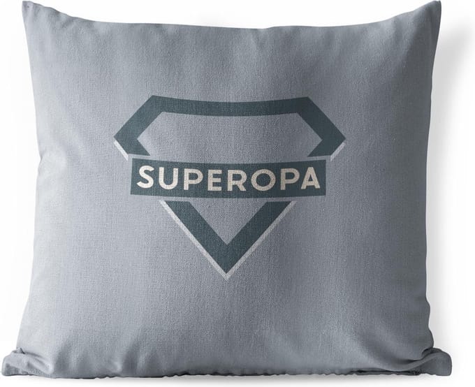 Tuinkussen - Quotes - Opa - Spreuken - Superopa - 40x40 cm - Weerbestendig