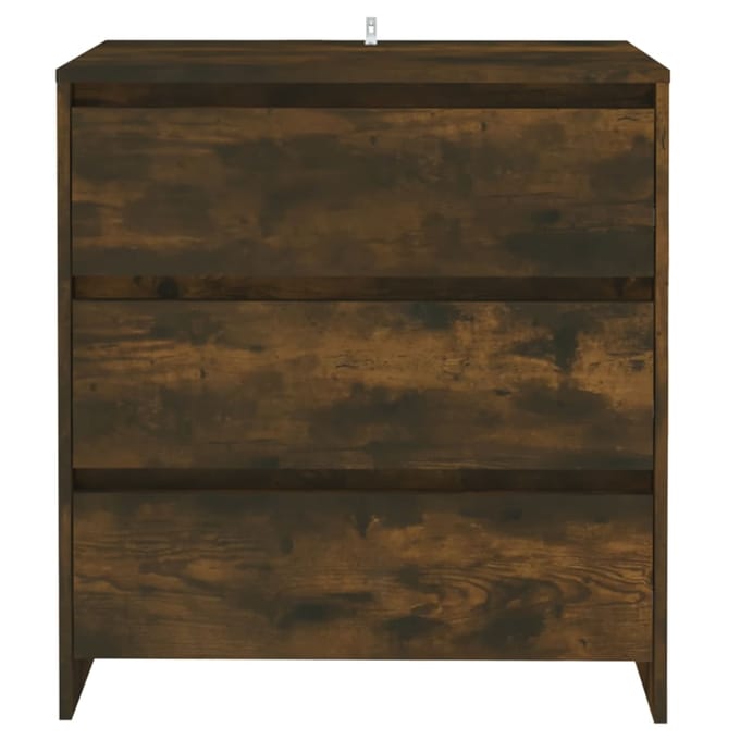 vidaXL - Dressoir - 70x41x75 - cm - bewerkt - hout - gerookt - eikenkleurig