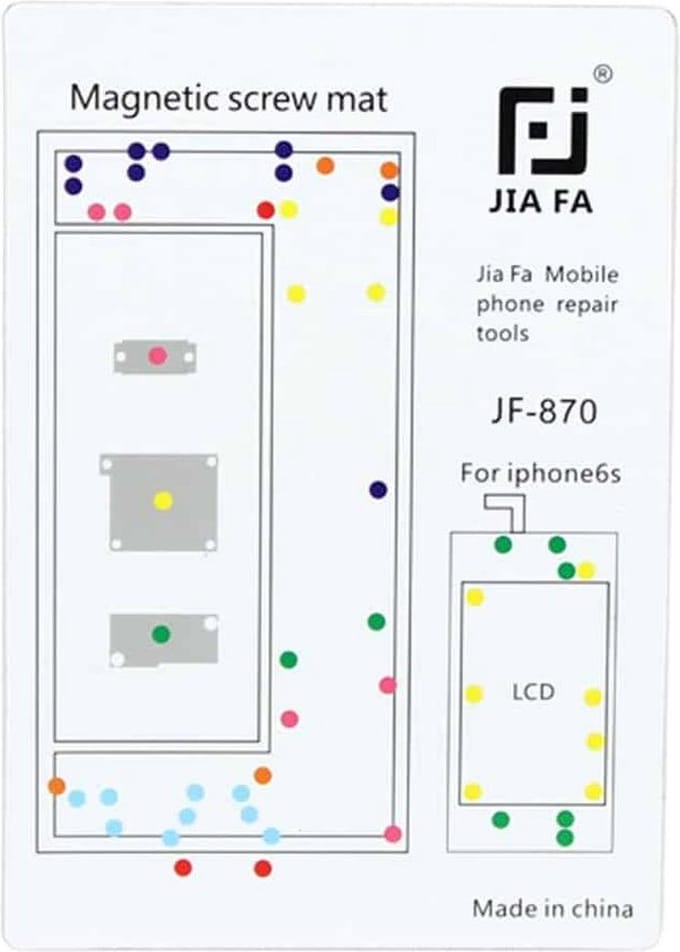 Let op type!! JIAFA Magnetic Screws Mat for iPhone 6s