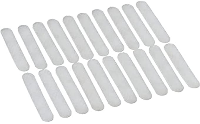 Pack van 20 Transparante Siliconen Strips voor Kleerhangers 0.8 x 5 cm