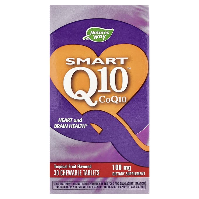 Nature's Way, Smart Q10™, Tropisch Fruit, 100 mg, 30 Kauwtabletten