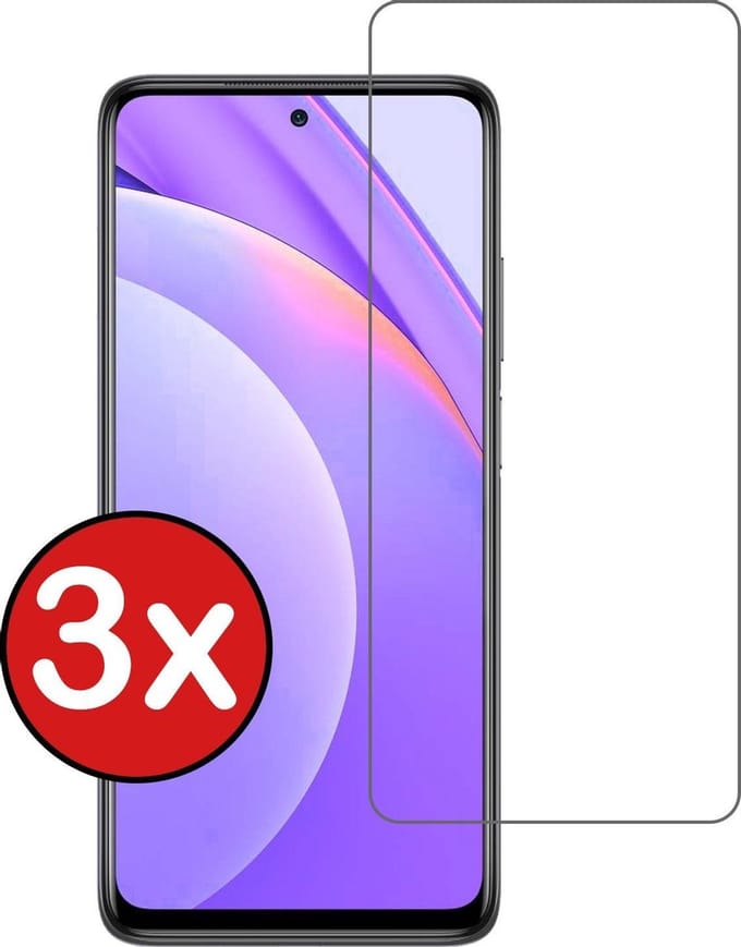 Screenprotector - 3 Stuks - Geschikt voor Xiaomi Mi 10T Lite - Extra Sterk - Beschermglas - Gehard Glas - Tempered Glass - Screen Protector