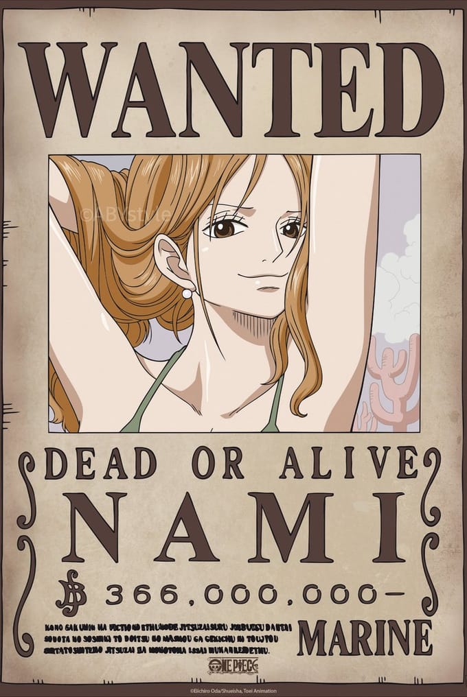 Poster One Piece - Wanted Nami Wano 38x52cm