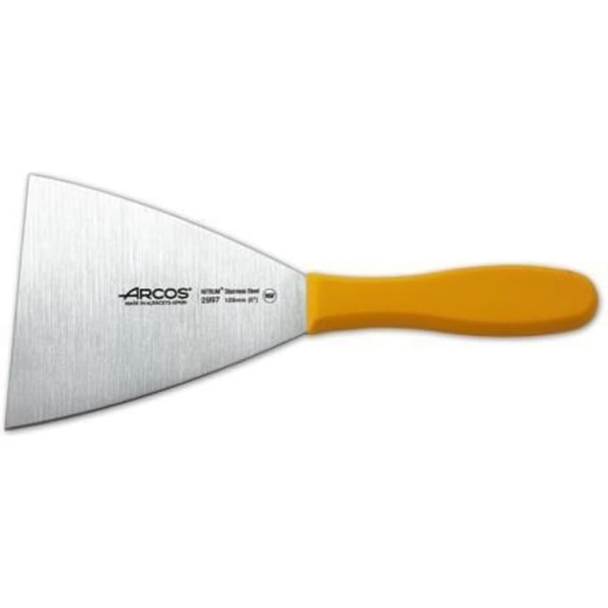 Spatule - Arcos - Modèle 299700 - Acier inoxydable Nitrum - Lame 12,5 x 12 cm - Polypropylène jaune jaune