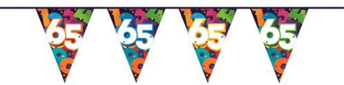 Vlaggenlijn 10mtr cijfers 65 jaar