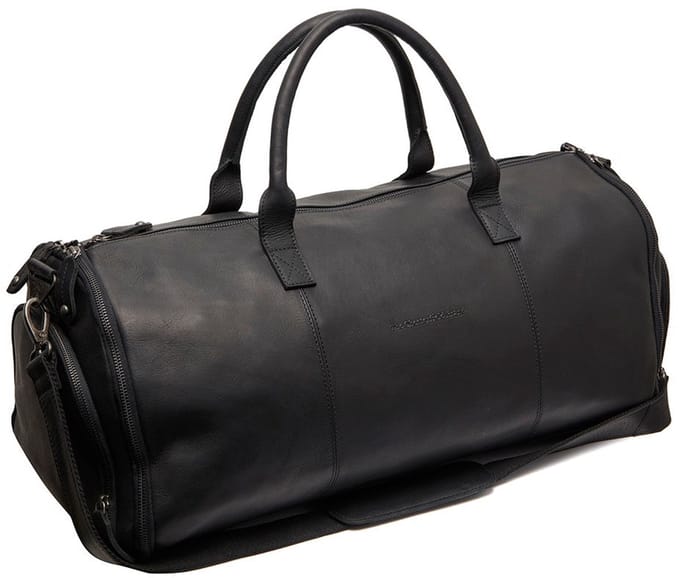 Chesterfield Finlay Waxed Pull Up Reistas met Kledinghoes - Zwart