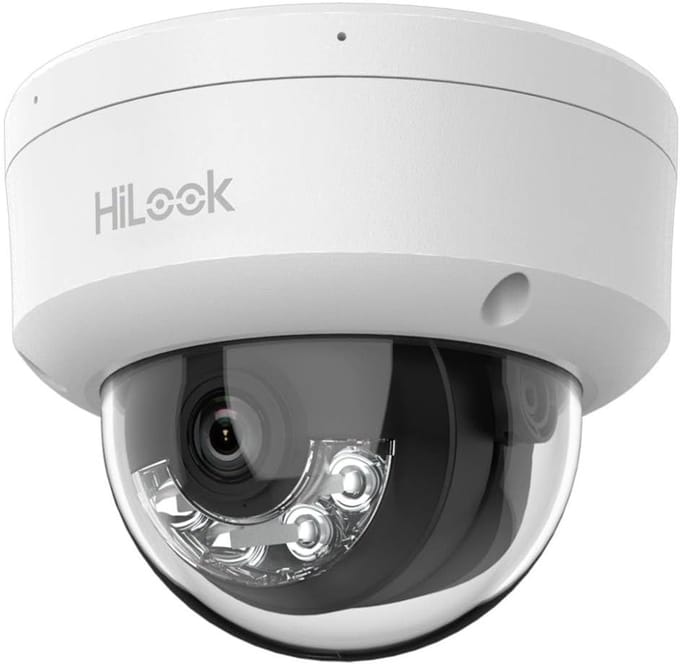 Beveiligingscamera Dome - IP Camera - Toezicht Binnen Buiten - ColorVu 24/7 Kleurenbeeld - 4 MP - Wit