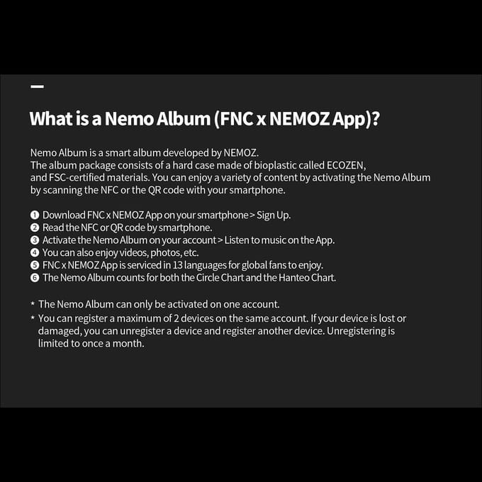 SF9 - FANTASY NEMO Ver. 14e Mini-album NEMO Ver. gray
