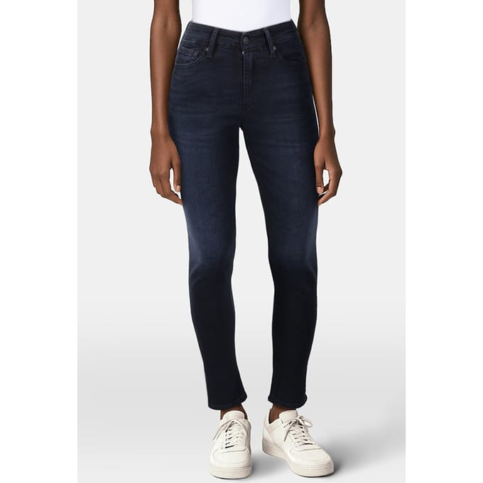 Kings Of Indigo Juno Medium Blue Black Worn Maat: W30L32 | Slim Jeans Outlet | Dames | Blauw