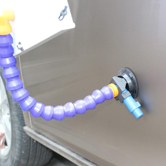 3 inch zware handpompzuignap met flexibele standaard voor deukreparatielamp blue