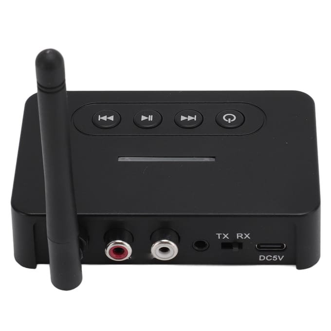 Bluetooth 5.1 Geluidsontvanger Zender 2 in 1 met Afstandsbediening HiFi Geluidsadapter met AUX RCA NFC voor black
