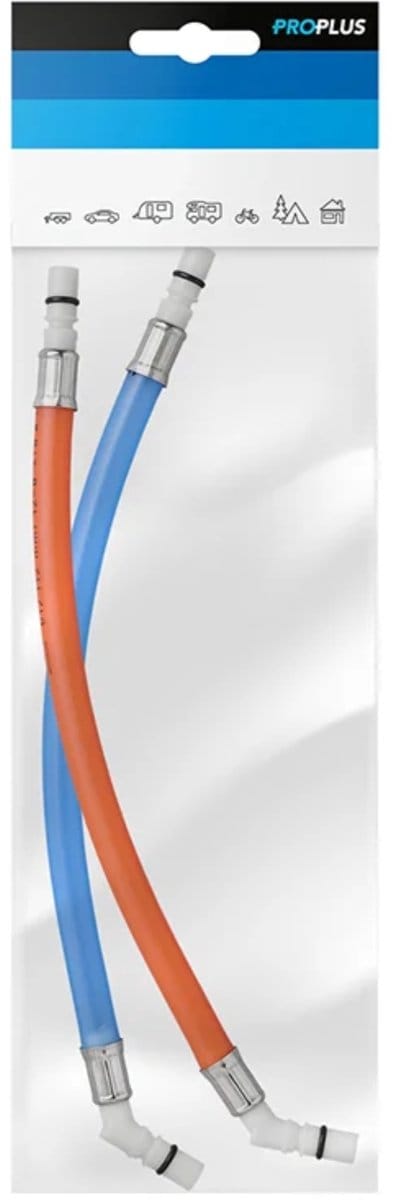 ProPlus Flexibele slangaansluiting 25 cm - Rood/Blauw 45° Tule Blister