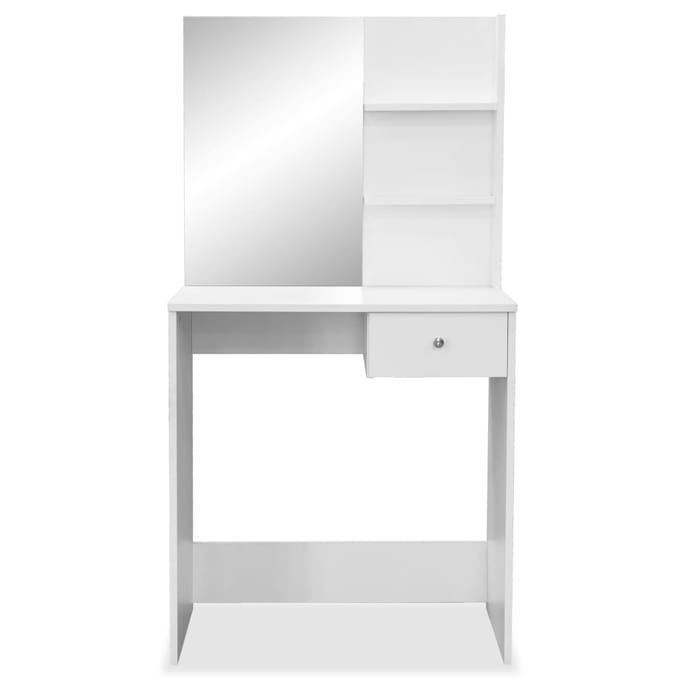 vidaXL - Kaptafel - 75x40x141 - cm - bewerkt - hout - wit