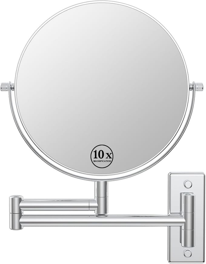 Vergroot make-up spiegel 10x vergroting chroom