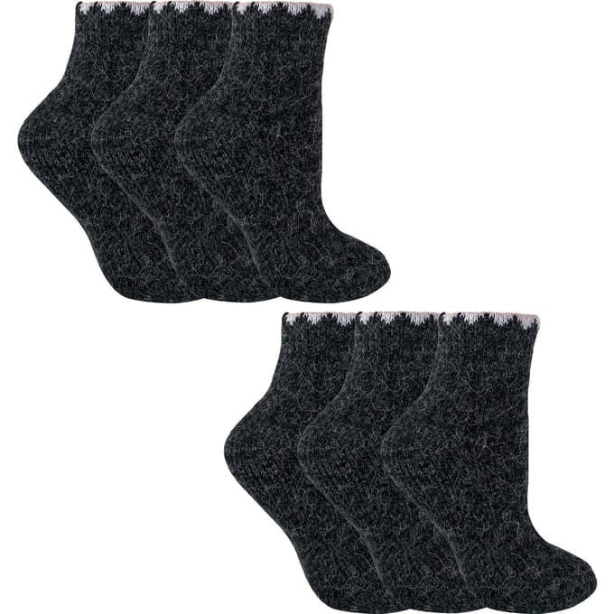 6 Paar Dames Korte Alpaca Wol Vochtregulerende Sokken