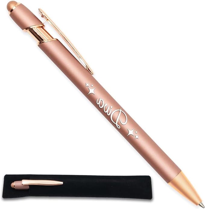 Gegraveerde Pen - Grappige Pen Cadeau Pen - Kantoor Humor - Touchscreen Functionaliteit - 20 Gram - Roségoud