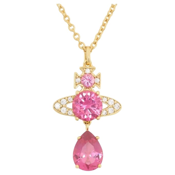 Vivienne Westwood Prachtig Modeontwerp Ketting Dameskettingen Magenta 630203D5 Basic Packaging-Dust Bag+Box beige