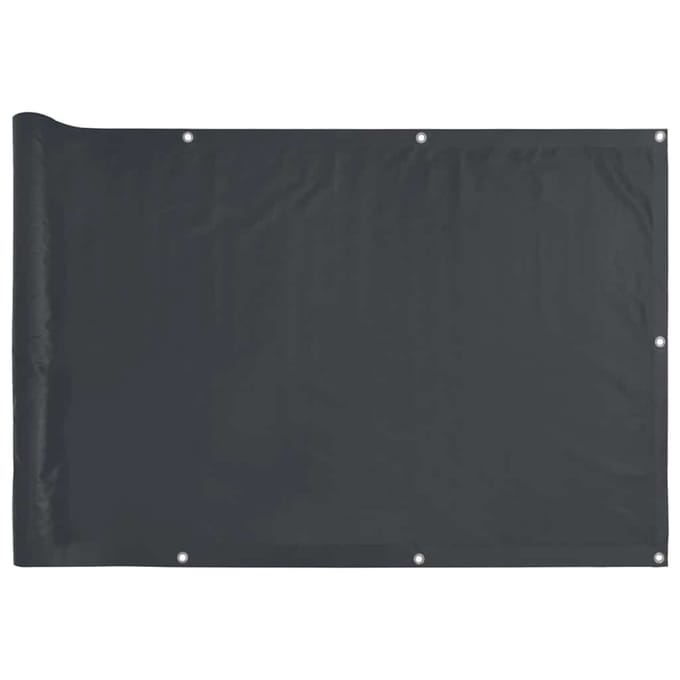 vidaXL - Balkonscherm - 400x75 - cm - PVC - antracietkleurig