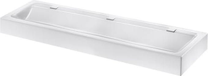 MINERALCAST collectieve wastafel wandmodel 1800 mm