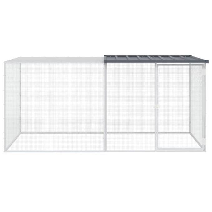 Maison Exclusive - Cage à poulets avec toit anthracite 203 x 98 x 90 cm Acier galvanisé