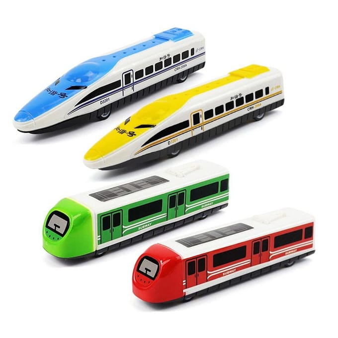 Jongens Meisjes Hoge Snelheid Pull-Back Trein Miniature Educatieve Trein Simulatiemodel Kleurrijk Voertuig Treinmodel Collectie black