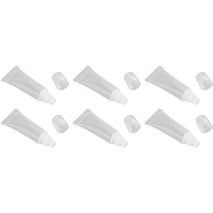 20 pièces Tubes de Gloss à Lèvres 10ml Professionnels Rechargeables Contenants Vides pour Baume à Lèvres pour Cosmétiques DIY white