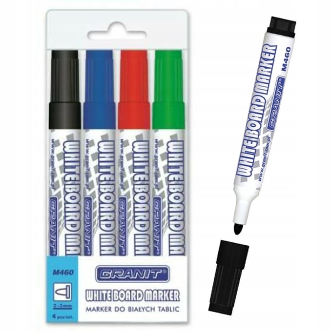 Granit M460 whiteboardmarkers - set van 4 kleuren
