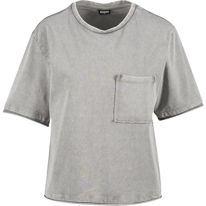 Urban Classics - Washed Jersey Boxy Dames Tshirt - 4XL - Grijs