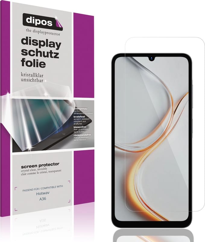 dipos – 4x Beschermfolie geschikt voor Hotwav A36 | Krasbestendige & heldere Screenprotector Ultra-Thin
