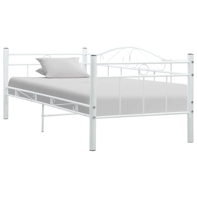 vidaXL - Bedbank - metaal - wit - 90x200 - cm