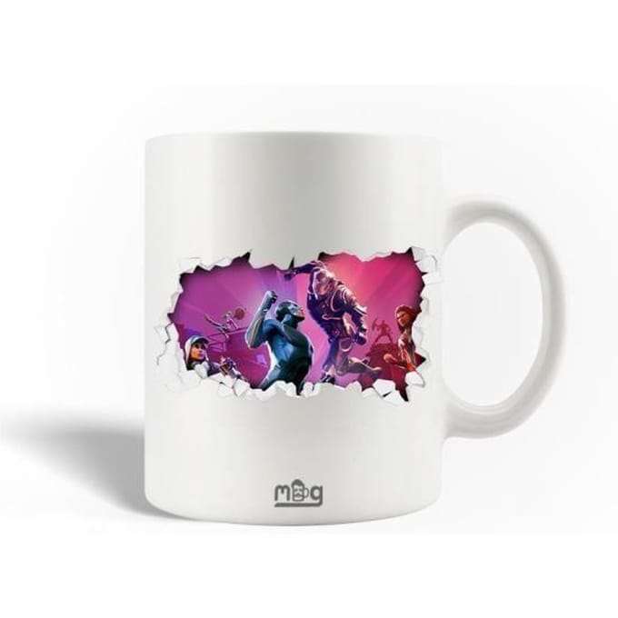 Mug en Céramique - Fortnite - 3D - Blanc - 30cl - Compatible Lave-Vaisselle