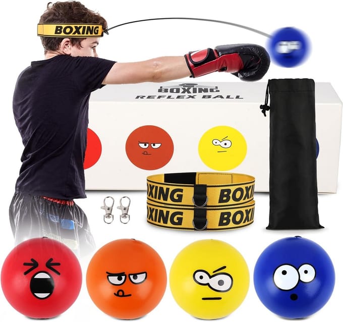 Boksreflexbal met Hoofdband voor Snelheidstraining en Hand-Oogcoördinatie
