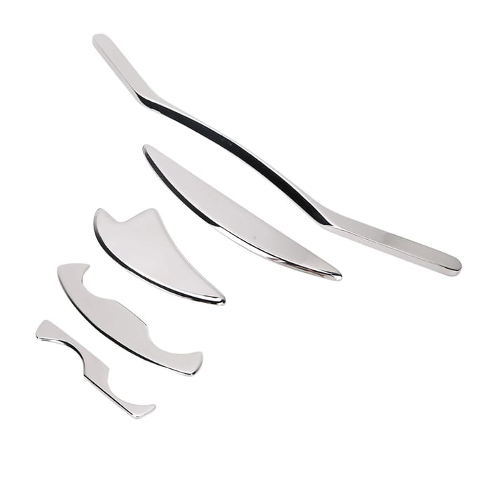 5pcs  set  Stainless Steel Gua Sha Scraping Massage Tool Muscle Pain Relieve Set white