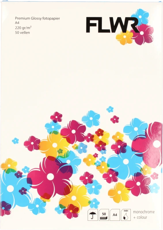 Huismerk FLWR Fotopapier Glans | A4 | 220 gr/m² 50 vellen