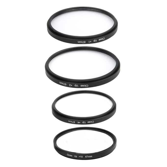 Optisch Glas Close-up Macro +1 +2 +4 +10 Lensfilter Kit voor Canon DSLR Camera(67 mm ) 67mm / 2.64in black