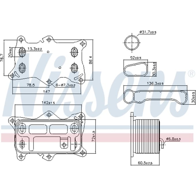 Olie radiator NISSENS 91472