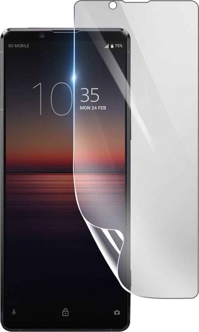 3mk, Geschikt voor Sony Xperia 1 2, Schokbestendige Hydrogel Screenprotector, Transparant